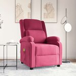 vidaXL Fauteuil de massage Rouge bordeaux Velours