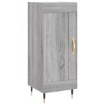 vidaXL Buffet Sonoma gris 34 5x34x90 cm Bois d'ingénierie
