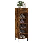 vidaXL Meuble à chaussures chêne fumé 30x35x105 cm bois d'ingénierie