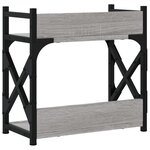 vidaXL Support d'imprimante à 2 niveaux Sonoma gris 40x20x40 cm