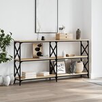 vidaXL Table console chêne sonoma 156x28x80 5 cm bois d'ingénierie