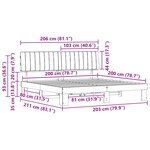 vidaXL Cadre de lit avec tête de lit rembourrée Gris clair