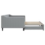 vidaXL Lit de jour avec lit gigogne gris clair 90x190 cm tissu