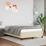 vidaXL Cadre de lit sans matelas crème 120x190 cm similicuir