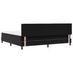 vidaXL Lit à ressorts avec matelas Noir 200 x 200 cm Velours