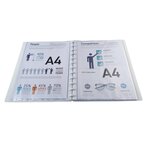 Protège-documents à anneaux et pochettes détachables KreaCover 80 vues - A4 - Blanc EXACOMPTA
