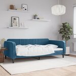 vidaXL Lit de repos bleu 100x200 cm velours