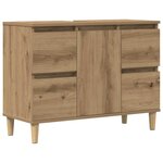 vidaXL Armoire d'évier chêne artisanal 80x33x60 cm bois d'ingénierie