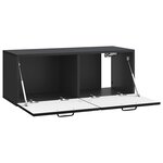 vidaXL Meuble TV mural Noir 78 5 x 31 x 30 cm Bois d'ingénierie