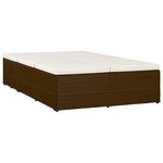 vidaXL Chaise longue convertible avec coussin Résine tressée Marron