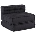 3 poufs modulaires vidaXL en tissu anthracite