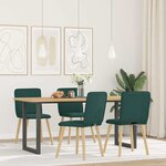 vidaXL Chaises à manger lot de 4 vert foncé tissu