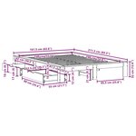 vidaXL Cadre de lit sans matelas 140x190 cm bois de pin massif