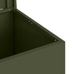 vidaXL Boîte de Rangement Extérieure Vert olive 55 x 50.5 x 50 cm