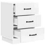 vidaXL Cabinet de chevet avec tiroir Blanc brillant 43 x 41 x 63 5 cm