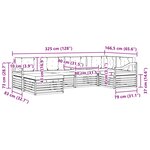 vidaXL Ensemble de canapés d'extérieur 6 pc Blanc et anthracite