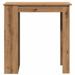 vidaXL Table de bar avec étagère de rangement chêne artisanal
