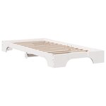 vidaXL Cadre de lit Blanc Bois de pin massif Simple Design minimaliste