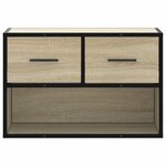 vidaXL Meuble TV chêne sonoma 60x31x39 5 cm bois d'ingénierie et métal