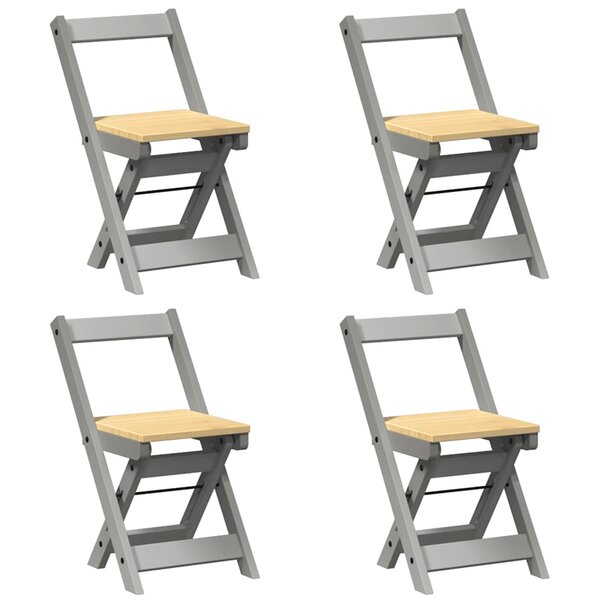 vidaXL Chaises à manger pliables lot de 4 Corona bois de pin massif