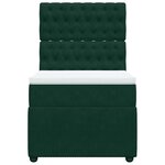 vidaXL Sommier à lattes de lit avec matelas Vert foncé 90x200 cm
