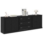vidaXL Buffets 3 Pièces Chêne noir 70 x 35 5 x 67 5 cm Bois d'ingénierie