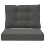 vidaXL Coussin de canapé d'extérieur 2 Pièces Anthracite Polyester