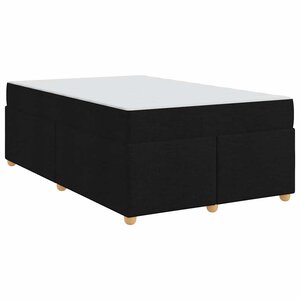 vidaXL Cadre de lit avec matelas Noir 120 x 190 cm tissu