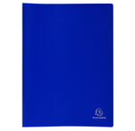 Protège-documents pp souple pochettes grainées opaque 80 vues a4 bleu exacompta