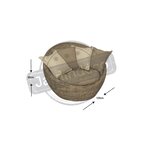 Fauteuil rond 2 places en poelet sultan