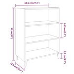 vidaXL Buffet Chêne fumé 69 5x32 5x90 cm Bois d'ingénierie