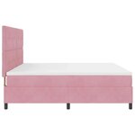 vidaXL Lit à ressort LED avec matelas Rose 200 x 200 cm Velours