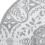 vidaXL Tapis d'extérieur ARAKIL gris clair Ø120 cm PP