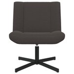 vidaXL Chaise Accent Gris Foncé Tissu avec Base en Métal Moyenne