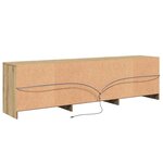 vidaXL Meuble TV avec tiroir Marron 181 x 34 x 50 cm Bois d'ingénierie
