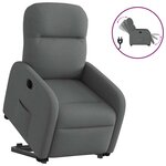 vidaXL Fauteuil inclinable électrique gris foncé tissu