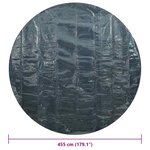 vidaXL Film solaire de piscine flottant PE 455 cm Noir et bleu