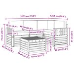 vidaXL Ensemble de canapés d'extérieur 5 Pièces Gris Naturel et Clair