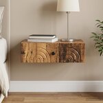 vidaXL Table d'appoint murale 59 x 34 5 x 17 cm Bois d'ingénierie