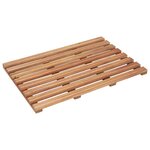 vidaXL Tapis de salle de bain 2 Pièces Bois d'acacia massif 56x37 cm