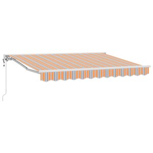 vidaXL Auvent Rétractable Rayure Multicolore 250x200 cm tissu