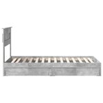 vidaXL Lit de Rangement Gris béton 90 x 190 cm Bois d'ingénierie