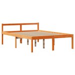 vidaXL Lit bibliothèque sans matelas cire marron 150x200cm bois massif