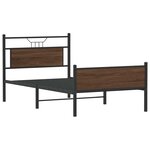 vidaXL Cadre de lit sans matelas chêne marron 107x203 cm