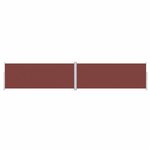 vidaXL Auvent latéral rétractable Marron 200x1000 cm