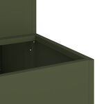 vidaXL Cache-pot de jardin Vert olive 100 x 60 x 45 cm Acier