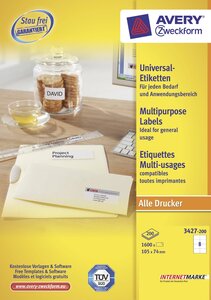 Étiquettes multi-usages, 105 x 74 mm, blanc avery zweckform