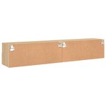 vidaXL Meubles TV muraux 2 Pièces chêne sonoma 80x30x30cm bois ingénierie