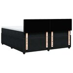 vidaXL Sommier à lattes de lit avec matelas Noir 180x200 cm Velours
