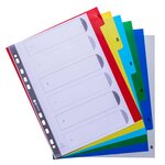 Intercalaires Imprimés Numériques Polypropylène 12/100e - 6 Positions - A4 Maxi - Assorties Vives - X 20 - Exacompta